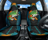Largemouth Bass Fishing Pattern Printing Car Seat Covers 211201