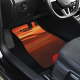 Jeep Girl Sunset Orange Car Floor Mats 211401