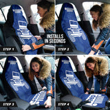 Jeep Offroad Blue White Beach Palms Style 1 Car Seat Covers 211401