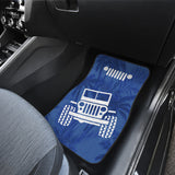 Jeep Offroad Blue White Beach Palms Style 2 Car Floor Mats 211401