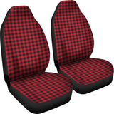 Red Checked Buffalo Plaid Amazing Car Seat Covers 211606