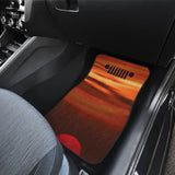 Jeep Girl Sunset Orange Car Floor Mats 211401