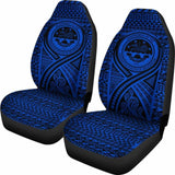 Fsm Car Seat Cover - F S M Seal Polynesian Tattoo Blue - 9 174914 - YourCarButBetter