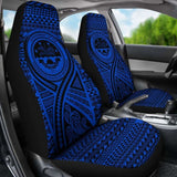 Fsm Car Seat Cover - F S M Seal Polynesian Tattoo Blue - 9 174914 - YourCarButBetter