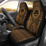 Fsm Car Seat Cover - F S M Seal Polynesian Tattoo Gold - 9 174914 - YourCarButBetter