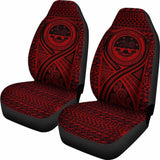 Fsm Car Seat Cover - F S M Seal Polynesian Tattoo Red - 9 174914 - YourCarButBetter