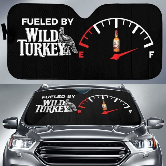 Fueled By Wild Turkey Car Sun Shade Sun Visor Whisky 102507 - YourCarButBetter