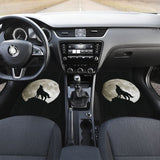 Full Moon Wolf Howling Car Floor Mats 212801 - YourCarButBetter