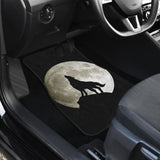 Full Moon Wolf Howling Car Floor Mats 212801 - YourCarButBetter