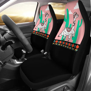 Funny Alpaca Cactus Pattern Lovely Car Seat Covers 212003 - YourCarButBetter