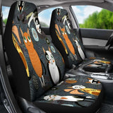 Funny Cat Crowd Car Seat Covers 112428 - YourCarButBetter