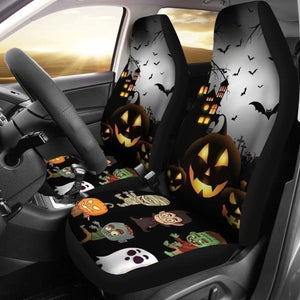Funny Character Halloween Car Seat Covers 102802 - YourCarButBetter