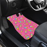 Funny Cute Ice Cream Pink Background Car Floor Mats 211703 - YourCarButBetter