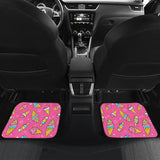 Funny Cute Ice Cream Pink Background Car Floor Mats 211703 - YourCarButBetter