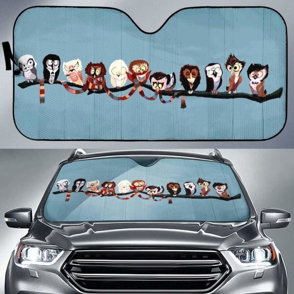 Funny Owl Doctor Who Style Auto Sun Shade Amazing 172609 - YourCarButBetter