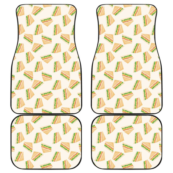 Funny Sandwich Pattern Car Floor Mats 211703 - YourCarButBetter