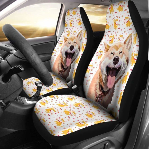 Funny Shiba Inu Dog Car Seat Covers 03 090629 - YourCarButBetter