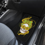 Funny Sunflower Skull Gift For Women Cool Skeleton Bandana Car Floor Mats 1 212103 - YourCarButBetter