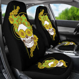 Funny Sunflower Skull Gift For Women Cool Skeleton Bandana Car Seat Covers 1 212103 - YourCarButBetter