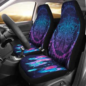 Galaxy Purple Dreamcatcher Native American Design Car Seat Covers 093223 - YourCarButBetter