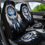 Galaxy Wolf Dreamcatcher Native American Car Seat Covers 093223 - YourCarButBetter