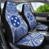 Gambier Islands Car Seat Cover - Gambier Islands Coat Of Arms Polynesian Flag Color 105905 - YourCarButBetter