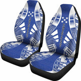 Gambier Islands Car Seat Covers - Gambier Islands Flag Polynesian Tattoo Flag - 9 174914 - YourCarButBetter