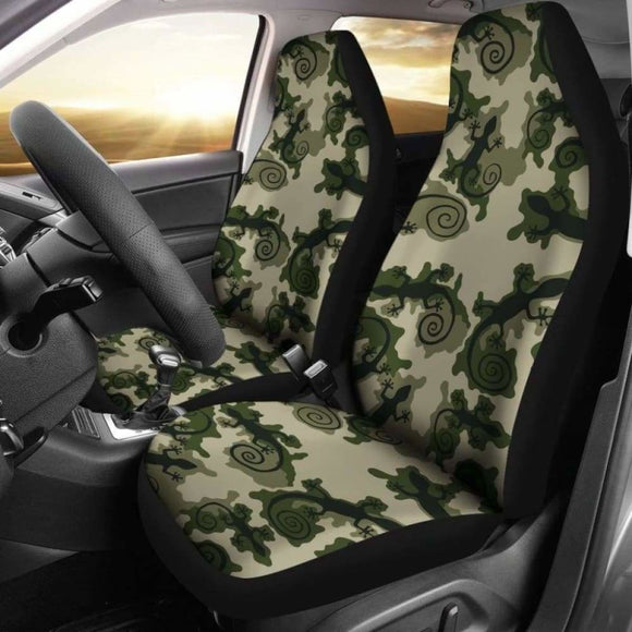 Gecko Camouflage Car Seat Covers Green And Black Camo 112608 - YourCarButBetter