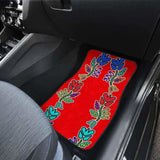 Generations Floral Old Tradecloth Red Car Floor Mats 153908 - YourCarButBetter