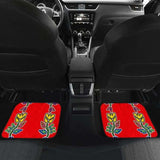 Generations Floral Old Tradecloth Red Car Floor Mats 153908 - YourCarButBetter