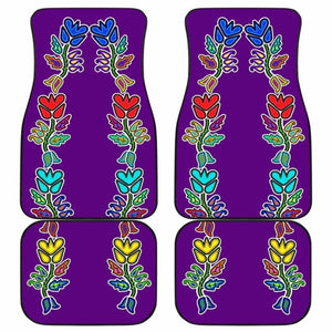 Generations Floral Purple Front And Back Car Mats (Set Of 4) 153908 - YourCarButBetter