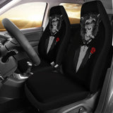 Gentle Monkey Smoking With Rose Car Seat Covers 211804 - YourCarButBetter