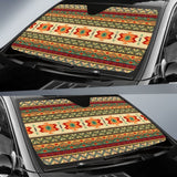 Geometric Pattern Design Native Auto Sun Shades 093223 - YourCarButBetter