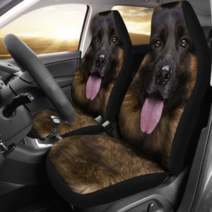 German Shepherd Car Seat Covers Funny Face 091706 - YourCarButBetter