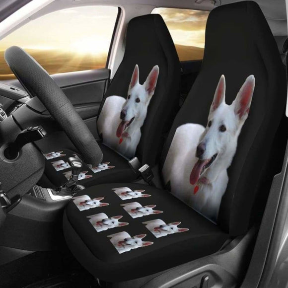 German Shepherd Car Seat Covers White German Shepherd 091706 - YourCarButBetter