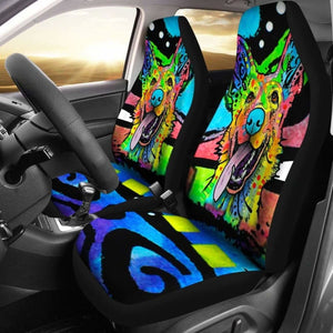 German Shepherd Design Car Seat Covers Colorful Back 091706 - YourCarButBetter