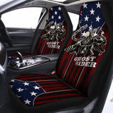 Ghost Rider Car Seat Covers American Flag Background 094209 - YourCarButBetter