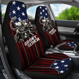 Ghost Rider Car Seat Covers American Flag Background 094209 - YourCarButBetter