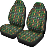 Gingerbread Man Chirstmas Pattern Print Car Seat Covers 211201 - YourCarButBetter