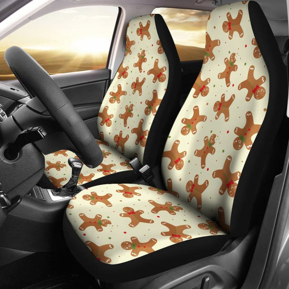Gingerbread Man Pattern Print Car Seat Covers 211201 - YourCarButBetter