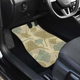 Ginkgo Leaves Design Pattern Front And Back Car Mats 174914 - YourCarButBetter