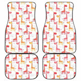 Giraffe Pattern Print Design 03 Front And Back Car Mats 102802 - YourCarButBetter