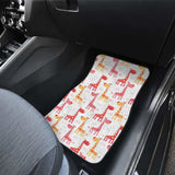 Giraffe Pattern Print Design 03 Front And Back Car Mats 102802 - YourCarButBetter