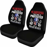 Girl Is Protected By A Police Officer Car Seat Covers 101819 - YourCarButBetter