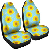 Girly Burlap Design With Sunflower Pattern Car Seat Covers 211406 - YourCarButBetter