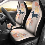 Girly Dachshund Happy Moments Car Seat Covers 210301 - YourCarButBetter