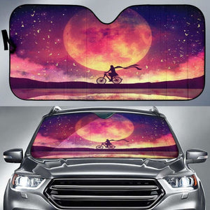 Girly Dream Moon Scenic Surreal Bicycle Car Sun Shade 172609 - YourCarButBetter