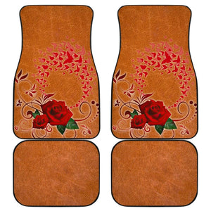 Girly Flower Rose and Butterfly Car Floor Mats 210902 - YourCarButBetter