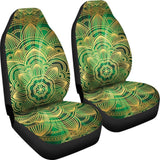 Glamour Green Mandala Car Seat Covers 093223 - YourCarButBetter