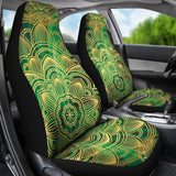 Glamour Green Mandala Car Seat Covers 093223 - YourCarButBetter